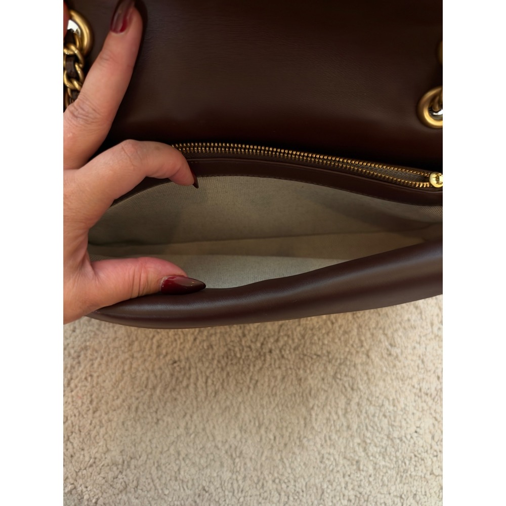 Coach Tabby Shoulder Bag 26 Quilted Brass/Maple Nappa Leather CP150 - Picture 9 of 10